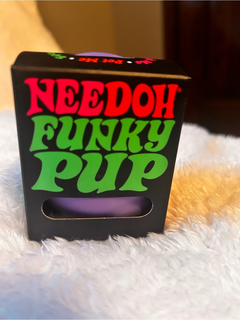 Needoh Funky Pup Purple Stress Toy -  new. Authentic